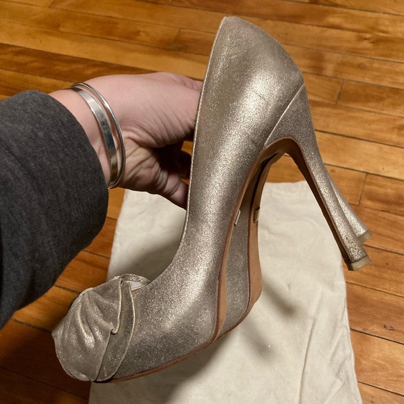 Badgley Mischka Wilda brushed suede heels - Picture 5 of 8